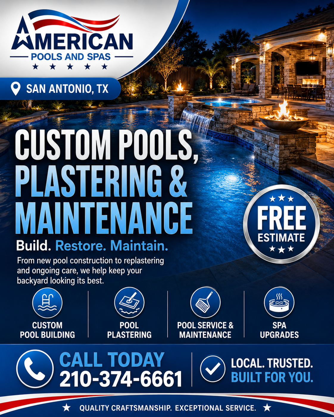 Luxury custom pool